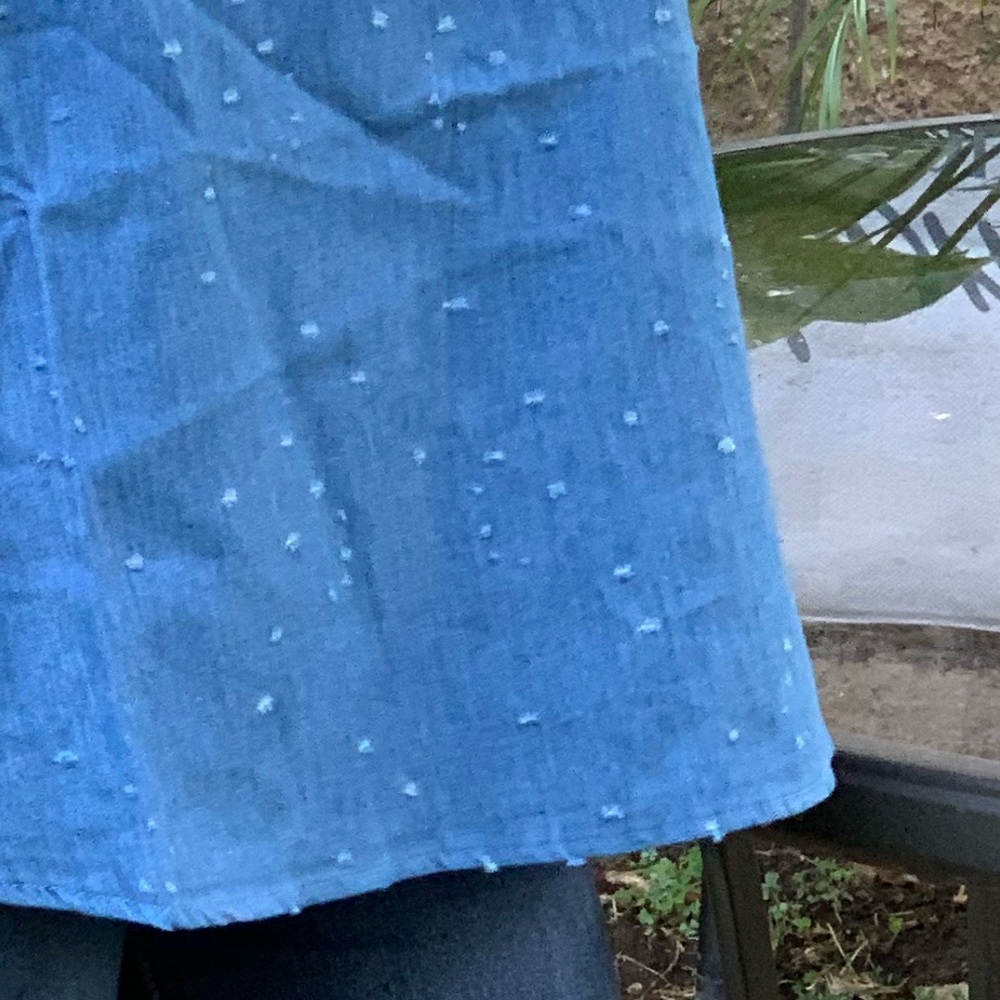 Soft denim off the shoulder blouse - Picture 5 of 5